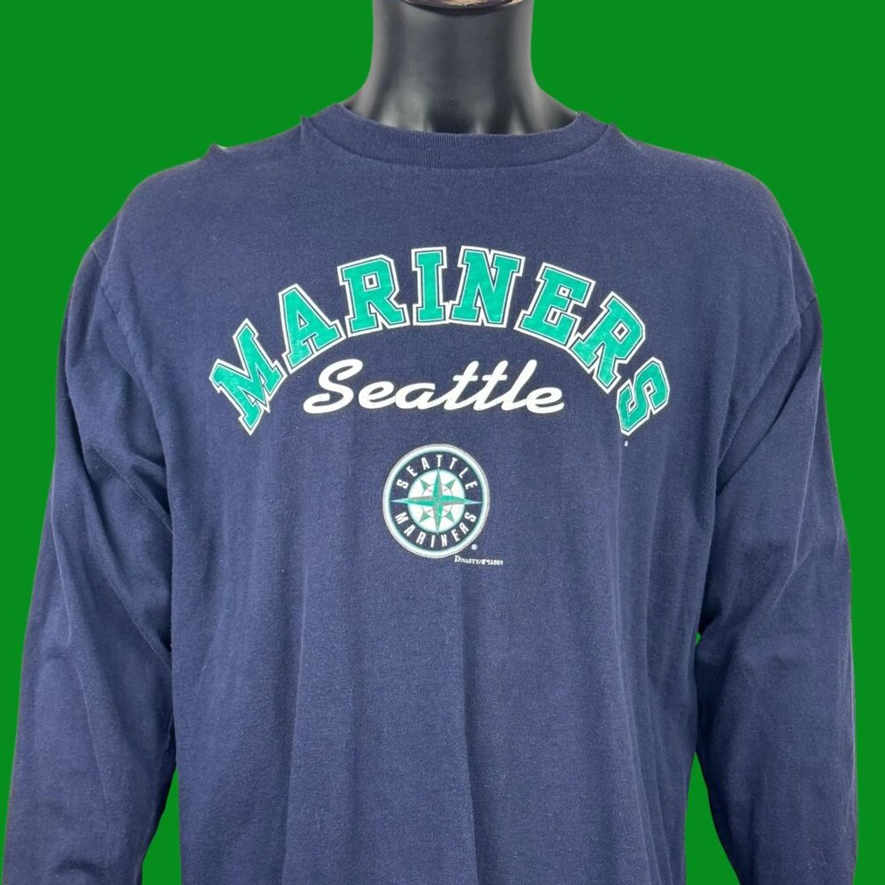 VTG 90s/Y2K Seattle Mariners MLB Long Sleeve T-Shirt Dynasty Brand